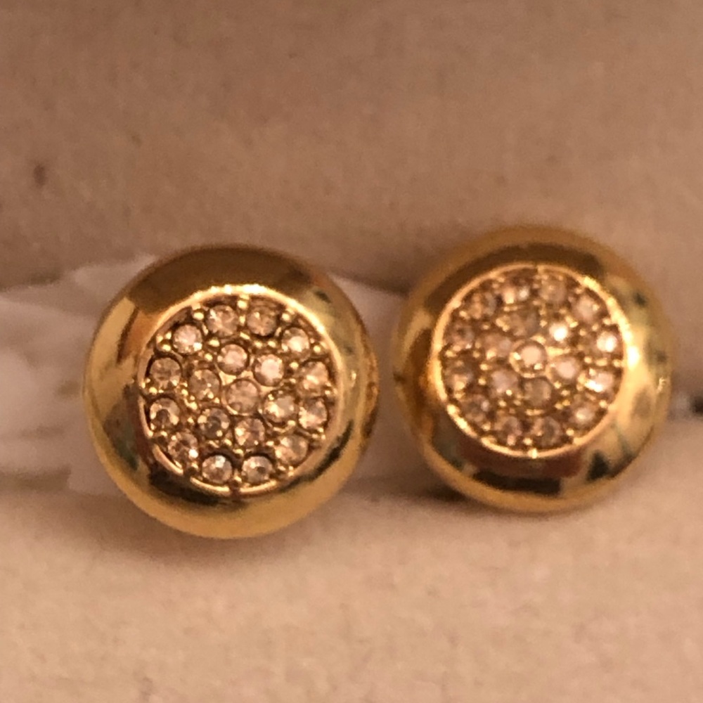 Swarovski Gold Toned Sparkle Studs